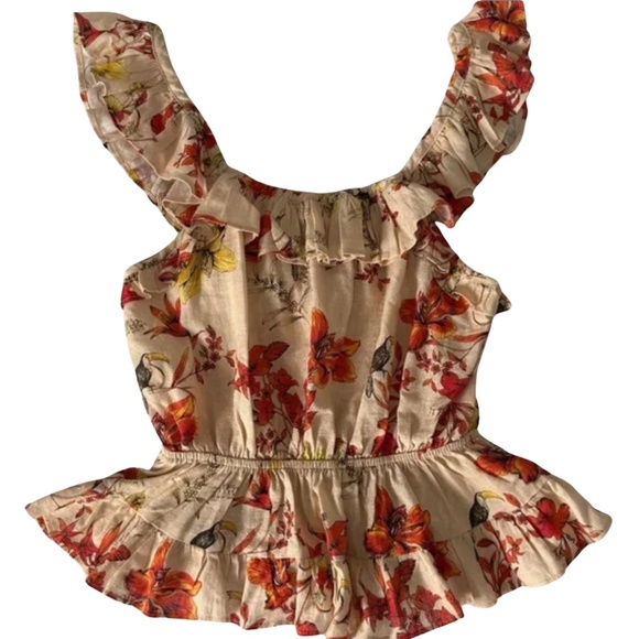 DRA Floral Ruffle Tank Top – Size XS - Picture 4 of 8